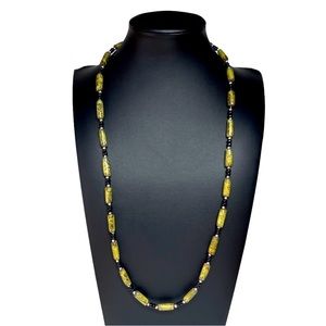 VTG Tribal Natural Beaded Necklace 25"